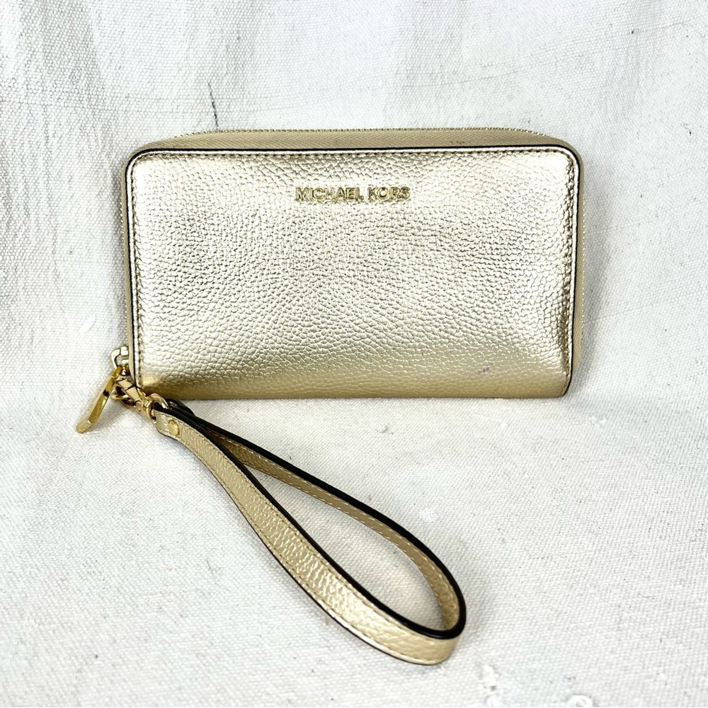 Michael Kors Gold Long Wallet